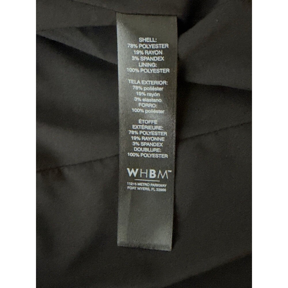 WHBM Women’s 6 Black Blazer Single Breasted One Button Notch Lapel Lined Stretch - Picture 6 of 9